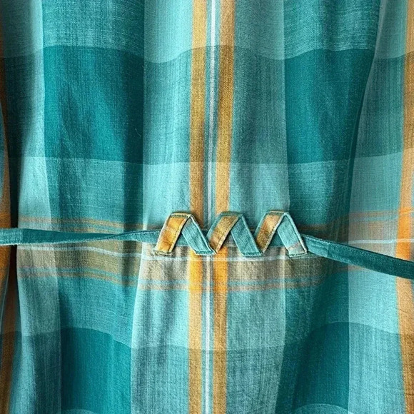 PATAGONIA | NWOT | SETTLERS DRESS ORGANIC COTTON PLAID BELTED | SIZE: 2 - Picture 9 of 12